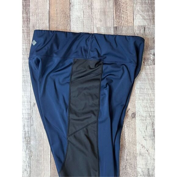 Rise by‎ LuLaRoe Fearless Cropped Athleticwear Medium Impact Leggings sz 1X Navy - Picture 4 of 11